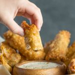 I can't think of anything more game day worthy than these Fried Sloppy Joe Rolls - they are dip-able, delicious, and filled with meat and cheese! Let's eat!