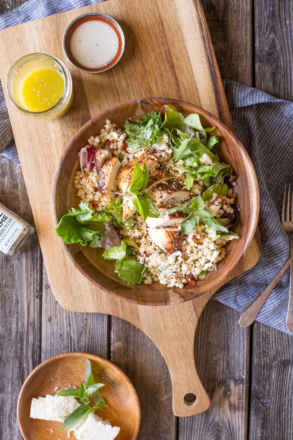 Israeli Couscous Salad With Honey Lemon Vinaigrette - Lovely Little Kitchen