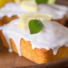 Peach Mini Loaves with Lemon Icing (8 Loaf Pan) - Sip Bite Go