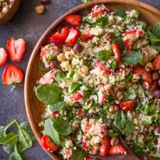 Strawberry and Couscous Spinach Salad - Lovely Little Kitchen