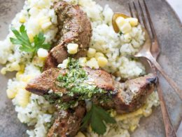 Brazilian Grilled Flank Steak With Chimichurri Rice - Lovely Little Kitchen