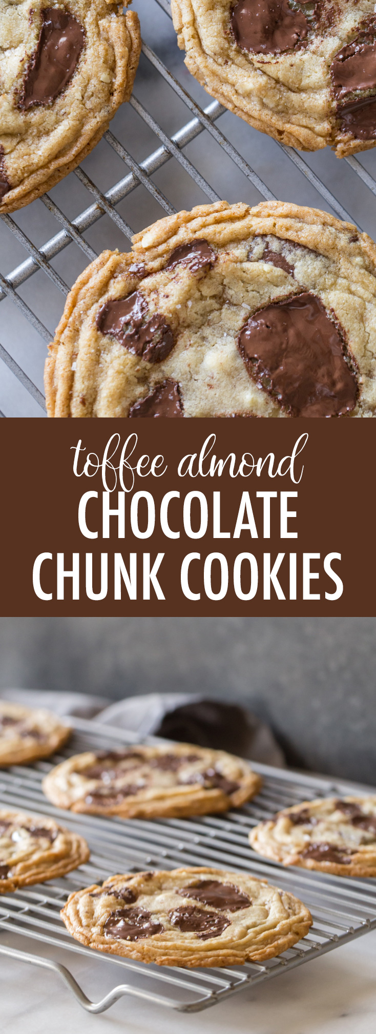 Toffee Almond Chocolate Chunk Cookies Lovely Little Kitchen