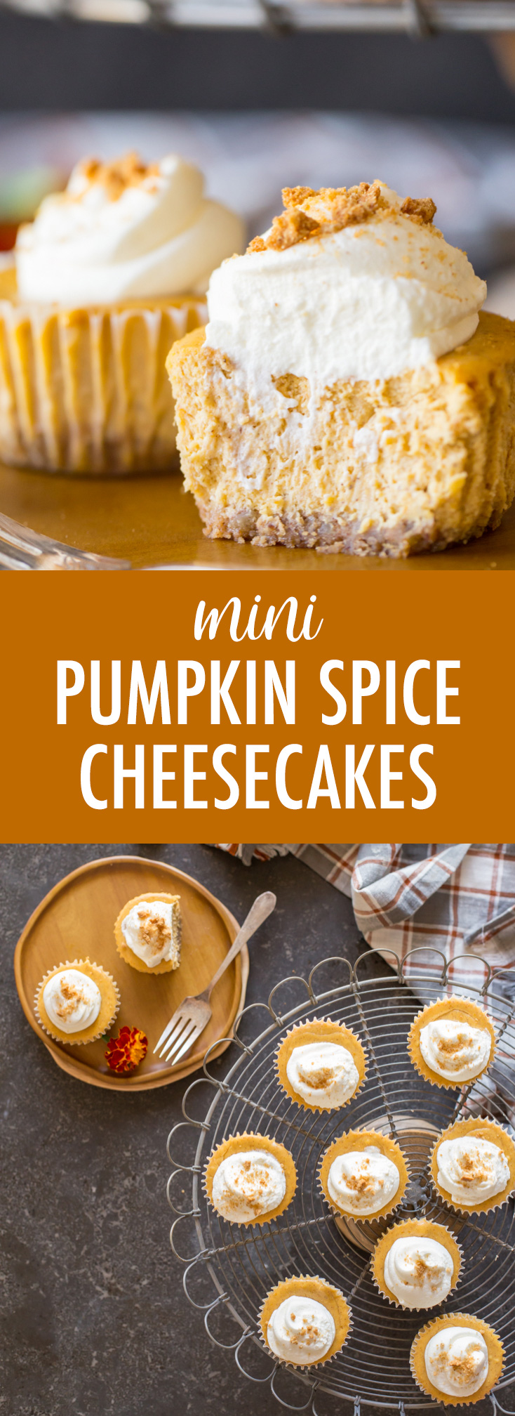 Mini Pumpkin Spice Cheesecakes - Lovely Little Kitchen
