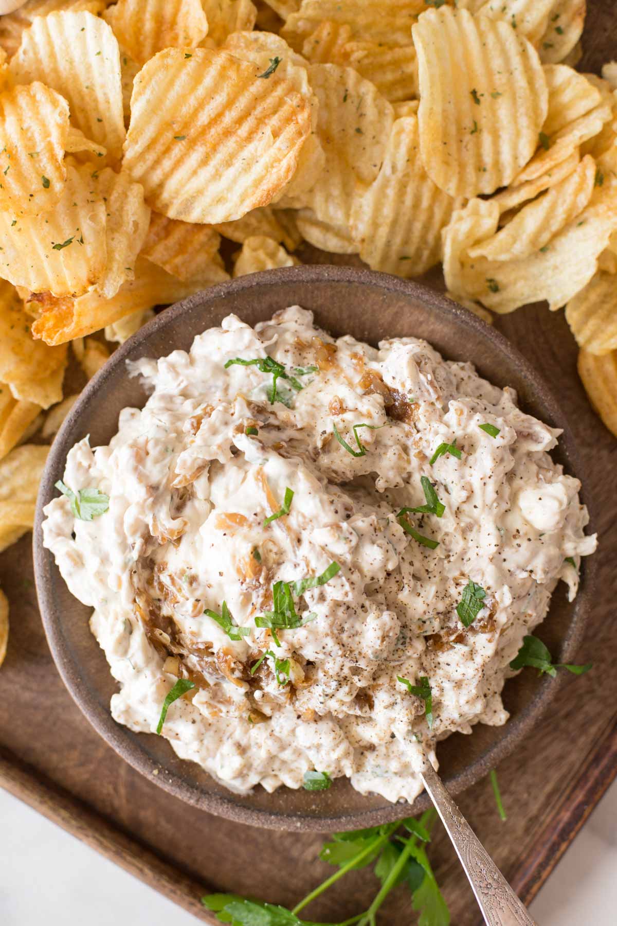 Roasted Garlic and Caramelized Onion Dip Lovely Little Kitchen