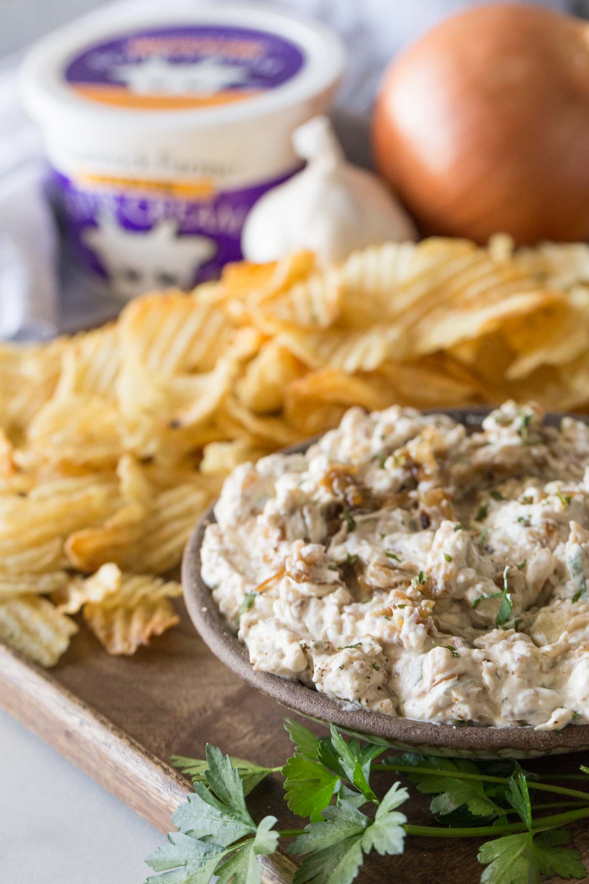 Roasted Garlic and Caramelized Onion Dip Lovely Little Kitchen