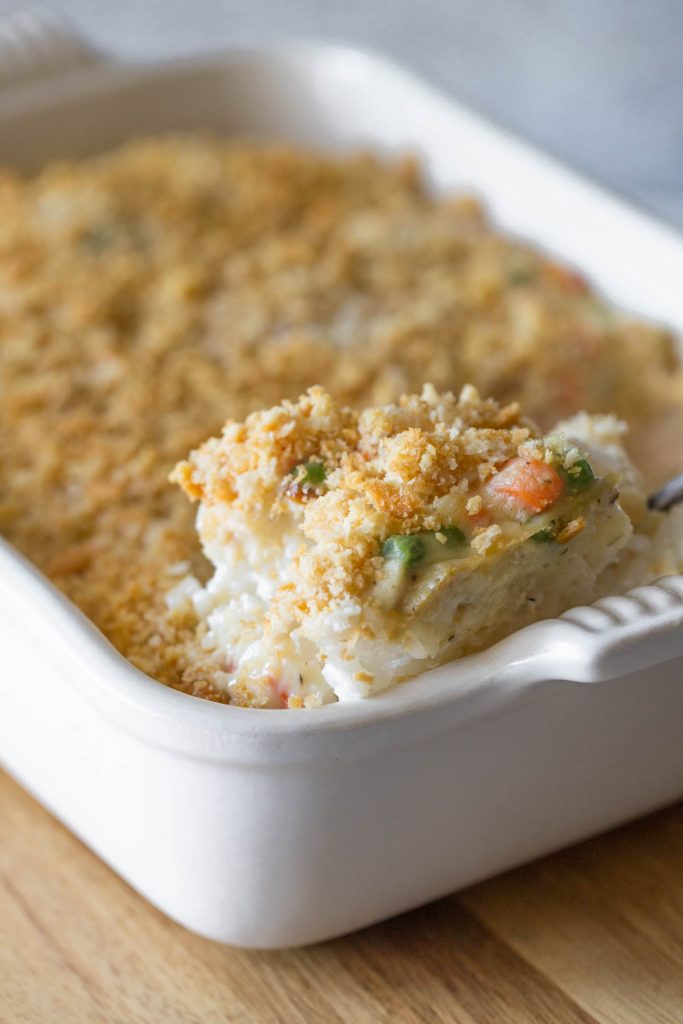 Creamy Chicken and Rice Bake - Lovely Little Kitchen