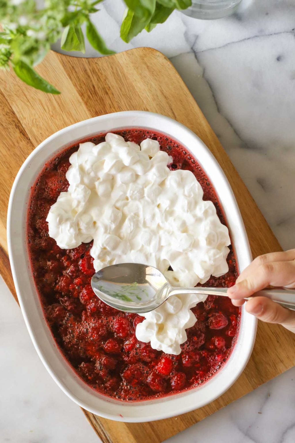 Raspberry Jello Salad - Lovely Little Kitchen