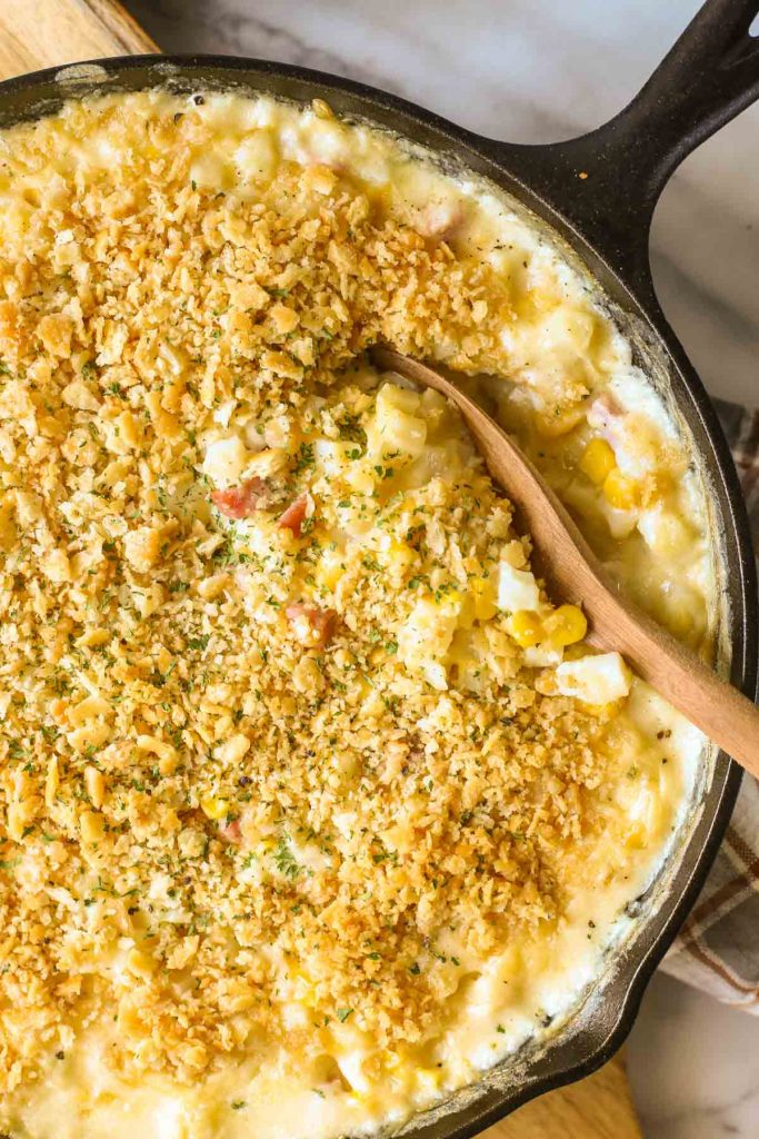 Cheesy Ham and Potato Skillet - Lovely Little Kitchen