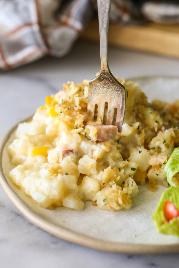 Cheesy Ham and Potato Skillet - Lovely Little Kitchen