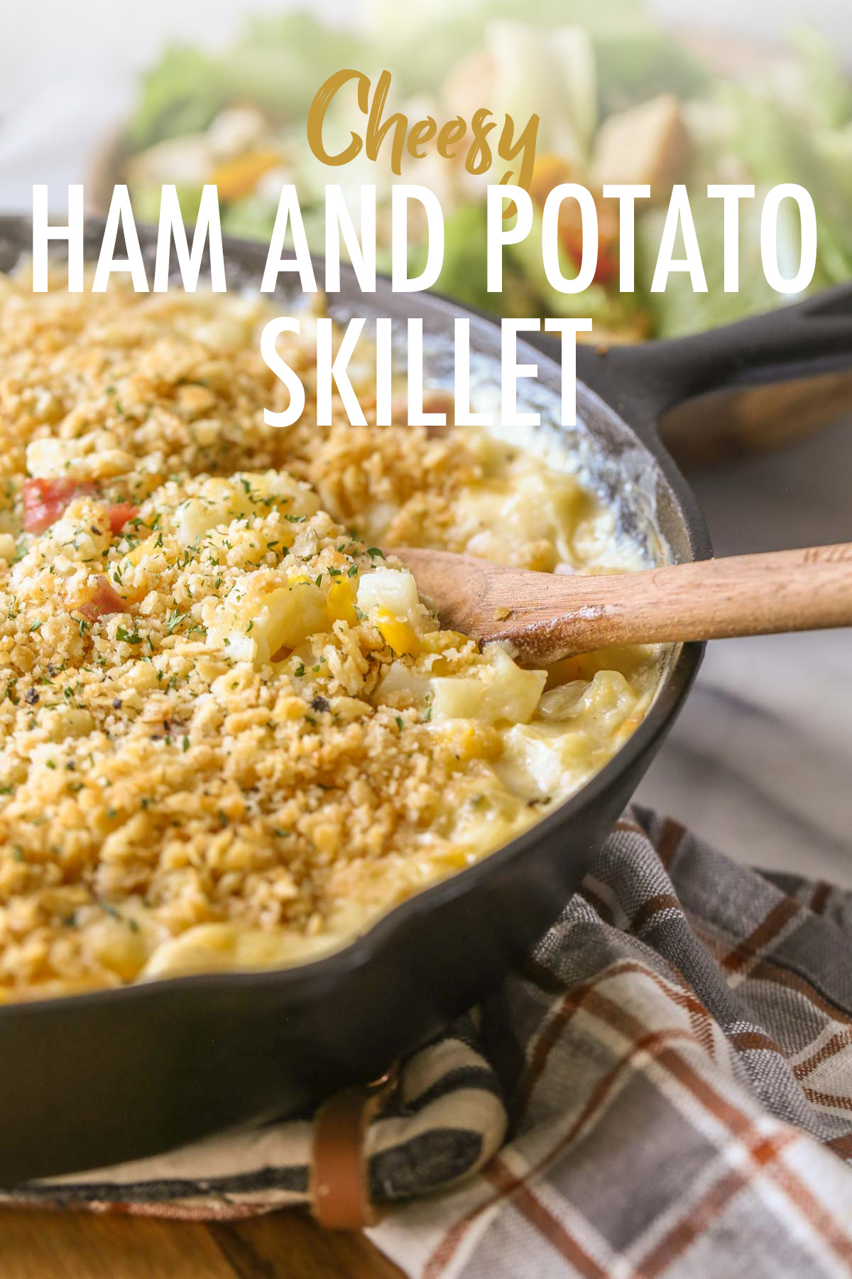 Cheesy Ham and Potato Skillet - Lovely Little Kitchen