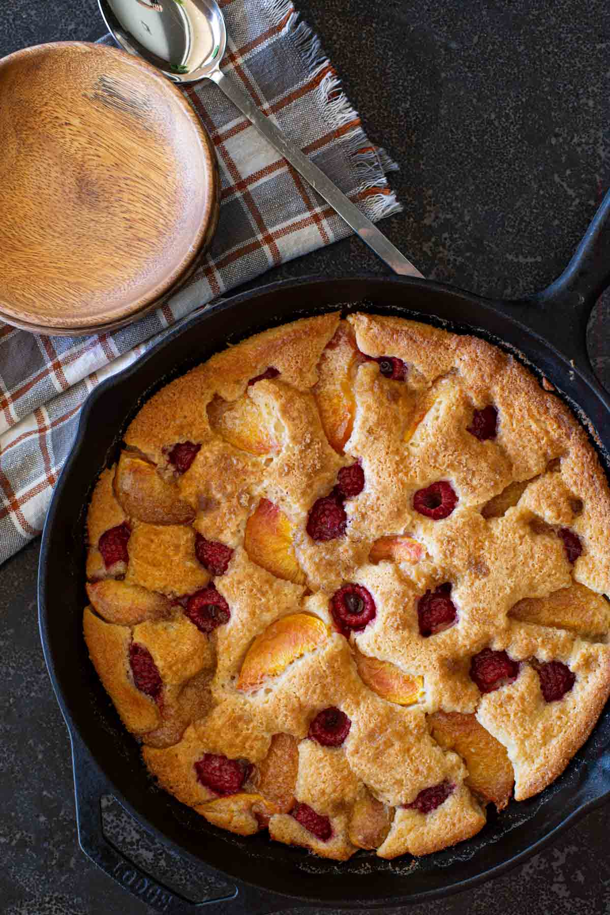 Cast Iron Skillet Peach Cobbler